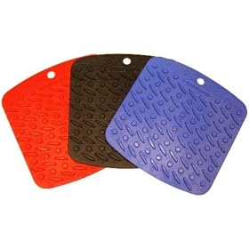Farberware Pro Assorted; Red, Black and Blue Silicone Trivets