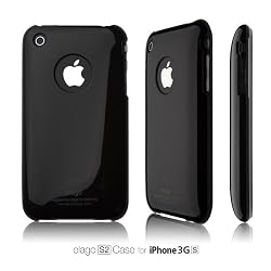 elago iPhone 3G/3GS Shine Case (High Glossy) + Smudge Free Film - Black (Made in Korea)