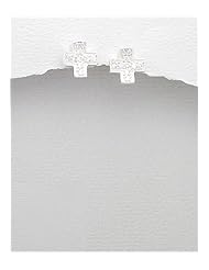 Cross CZ Earrings In 92.5 Sterling Silver