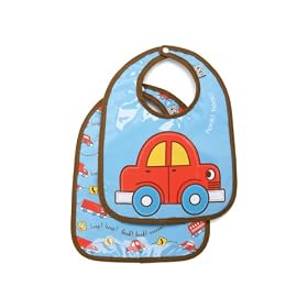 SugarBooger Vroom Mini Bib Gift Set of 2