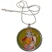 Krishna Pendant with Chain Silver Religious Jewelry Dia 1.25 inches