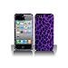 iPhone 4 Graphic Case - Purple/Black Leopard