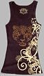 Mad Design Black Gold Studded Tiger Tank Top