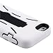 Iphone 5 Case Armor with Kickstand White skin+Black Rubber