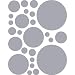 Instant Murals 25 Polka Dot Wall Transfer Stickers - Gray