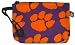 Clemson University Logo Tigers Makeup Pouch-Travel Clutch - Coin Purse Wristlet Make up Cosmetic Beauty Bag Best Unique Small Gifts for Women Woman Ladies Girls or College Students