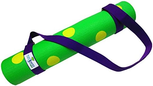 Yoga Mat Strap Sling Harness Belt With Adjustable Double D-Ring Carrying and Stretching Band (Flexibility, Rehabilitation) Doubles As Carrier And Stretch Band - PureWater Fitness (purple)