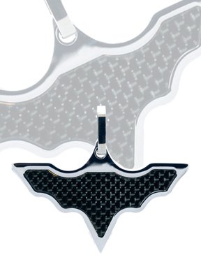  : Bat Pendant in Surgical Steel on leather Necklace
