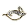 Swarovski Crystal Golden Elegant Cat Brooch & Pins