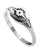 Sterling Silver Turquoise and Coral Southwestern 2mm Band Ring Size 8