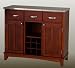 Home Styles Cherry Server with Stainless Steel Top 41.75x17x36.25-in.