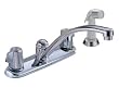 Delta Faucet 2400 Classic Double-Handle Kitchen Faucet with Spray, Chrome