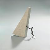 Berge versetzen - Kött-Gärtner Luise - Bronze Skulptur
