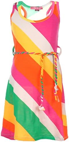Girls Hearts Big Girls' "Vivid Braid" Belted Sundress - purple/multi, 10 - 12