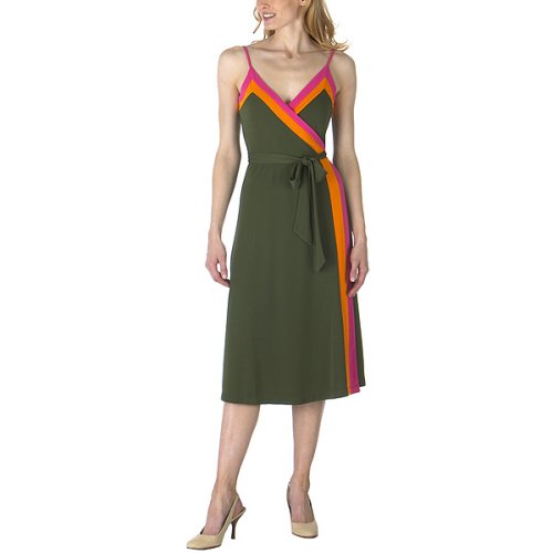 Isaac Mizrahi for Target® Colorblock Wrap Dress - Moss