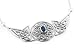Sterling Silver Eternal Celtic Knot 18" Necklace with Genuine Blue Sapphire