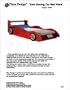 Twin Red Racing Car Bed Woodworking Plans -Design #1RCNG