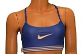 Nike Women's Reversible Indy Adjustable Strap Sports Bra-Blue/White