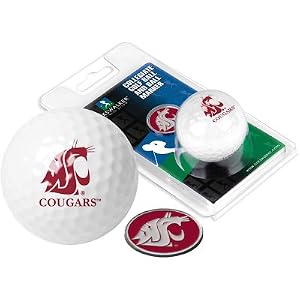 Washington State Cougars Logo Golf Ball and Ball Marker