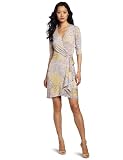 BCBGMAXAZRIA Womens Alberta The Wrap Dress With Side Tie