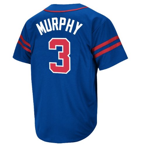 Majestic Dale Murphy Atlanta Braves Throwback Heater Jersey - Navy Blue (X-Large)