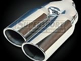 Produkt-Bild: SUPERSPORT Edelstahl Endrohr 2x 76mm mit Adapter versetzt links universell verwendbar 2x 76mm mit Adapter versetzt links (ER5006L)