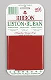 Holiday Trims (Psi) 7108 Xmas Red Plastic Ribbon 3.5''x16''(pack of 36)