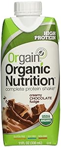 Orgain Creamy Chocolate Fudge, 11-Ounce Container (Pack of 12)(Packaging may vary)