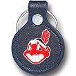 Cleveland Indians Small Leather/Pewter Key Ring - MLB Baseball Fan Shop Sports Team Merchandise