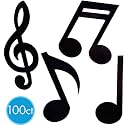 Black Musical Notes Cutouts 18ct