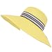 Upf 50+ Sun Beach Braid Ribbon Hat Floppy 5" Brim Beige