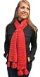 Handmade Alpaca Natural Fiber Scarf - Scottish Tangerine (Large Size with Vertical Opening)