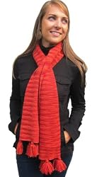 Handmade Alpaca Natural Fiber Scarf - Scottish Tangerine (Large Size with Vertical Opening)