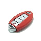 Red Nissan Keyshirt Silicone Cover for Tiida, Teana, Versa, March, 370z, Gt-r, Cefiro, Altima, Maxima Key Fob
