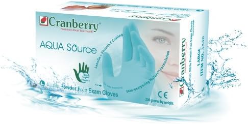 Cranberry Aquasource Powder Free Nitrile Exam Gloves Large