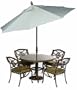 9' Market Umbrella w/bronze collar & crank/tilt Mechanism-single wind vent - SB5403 - Jockey Red