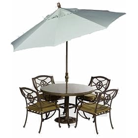 9' Market Umbrella w/bronze collar & crank/tilt Mechanism-single wind vent - SB5403 - Jockey Red