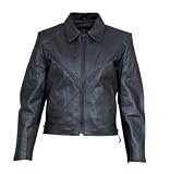 Ladies Women COWHIDE Black Motorcycle Biker Leather JACKET braiding, ZIPOUT Liner, SIDELACES XS-5XL