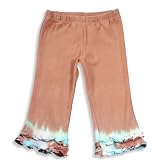 Rubbies - Toddler Girls Tie Dye Ruffle Pant, Brown