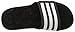 adidas Men's Adissage 2.0 Slides Sandal, Black/White/Black, 10