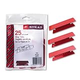 Vinyl Tabs & Inserts for Hanging File Folders, 1/3 Cut, Red/White, 25/Pack (SMD64623)