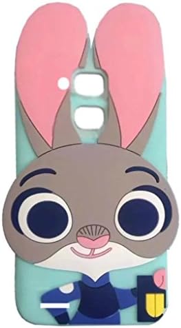 Huawei Honor 5X Case, LliVEER 3D Cartoon Animals Zootopia Smart Lovely Bunny Rabbit Judy Hopps Police Soft Silicone Case Cover for Huawei Honor 5X - Mint Green