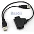 USB 2.0 to SATA 7+15 Pin 22Pin Adapter Cable For 2.5" HDD Hard Disk Drive