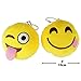 EvZ Emoji Cheese Smile Face Emoticon Cushion Stuffed Plush Soft Pillow, Official Certified, 32cm Yellow