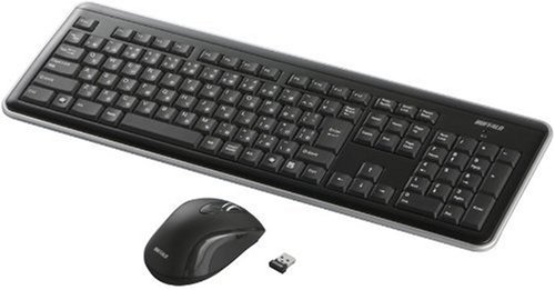 バッファローコクヨサプライ BUFFALO 無線キーボード 2.4GHz USB パンタグラフ ブラック マウスセット BSKBW05BK
