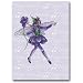 Happy Birthday with Violet Fairy - 5" x 7" Vellum Overlay Greeting Card