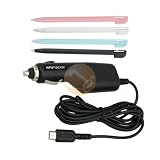 4 Pk Stylus Pen + Car Charger for Nintendo DS NDS Lite