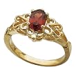 14Kt Yellow Gold Antique and Unique Style Red Garnet Ring