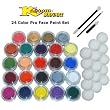 24 Color Pro Face Paint Color Set 10 ml with Applicator Kit