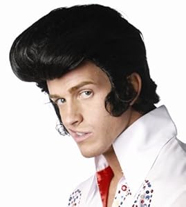 Adult Elvis Presley 50s Greaser Halloween Costume Wig Adult